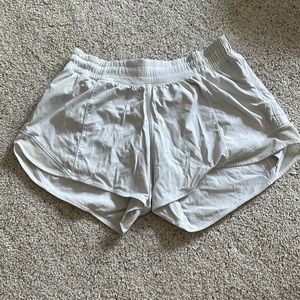 white lululemon shorts